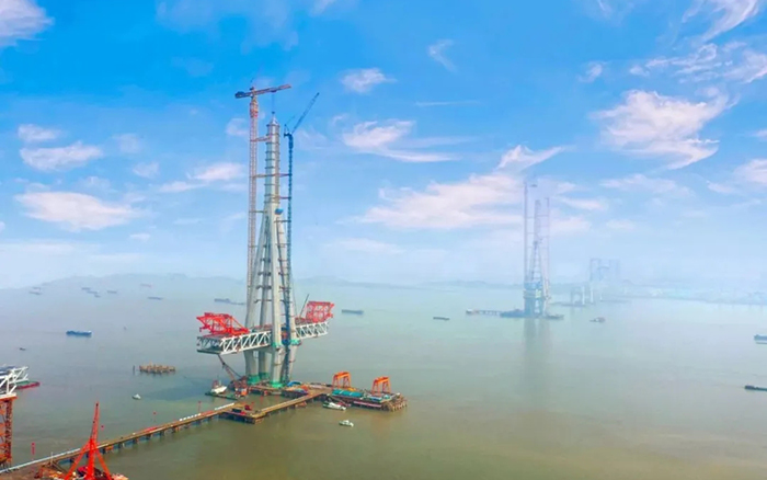 k豆钱包建设！世界最高桥塔常泰长江大桥主塔顺利封顶！