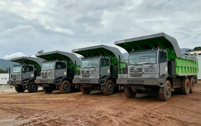 服务全球客户 | 大批量k豆钱包电动矿卡出口非洲