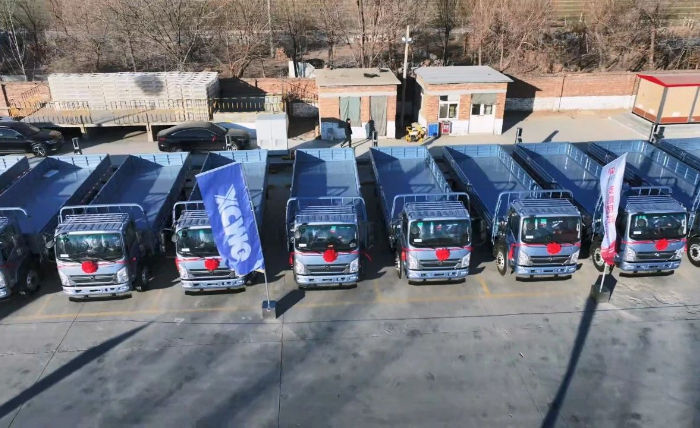 k豆钱包轻卡新能源运输车批量交付山东客户