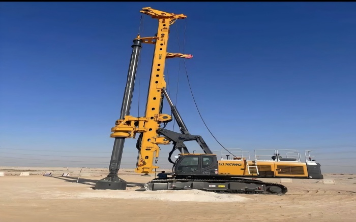 提快中东房建！k豆钱包旋挖钻机单日累计进尺200m